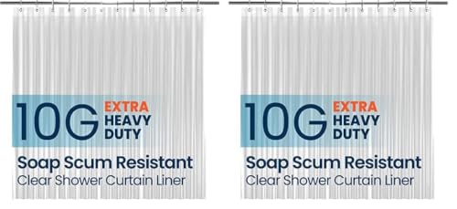 LiBa Shower Curtain PEVA 8G, 72x72 Inch Waterproof Frosted