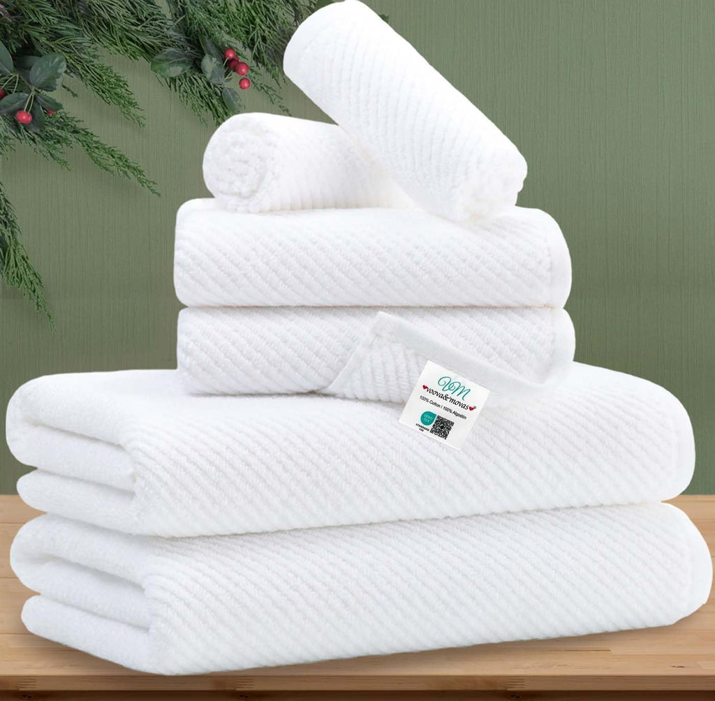 VOOVA & MOVAS Hand Towels for Barthroom, 18x28 in, Soft, Deep Turquoise