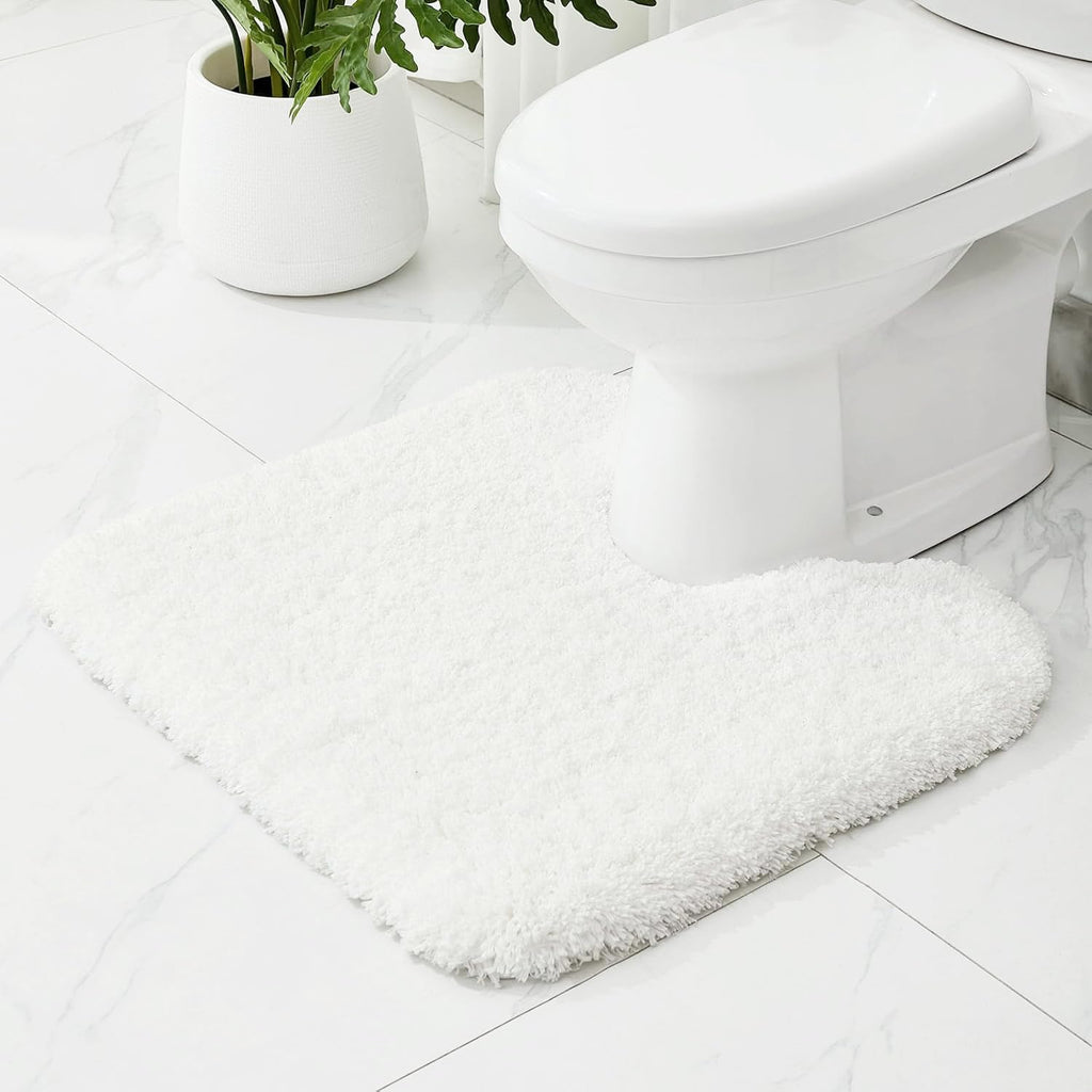 Microfiber Bathroom Rugs 24x17 Absorbent Soft Non Slip, Blue