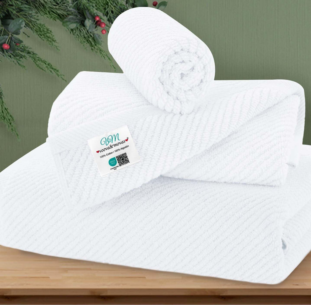 VOOVA & MOVAS Hand Towels for Barthroom, 18x28 in, Soft, Deep Turquoise