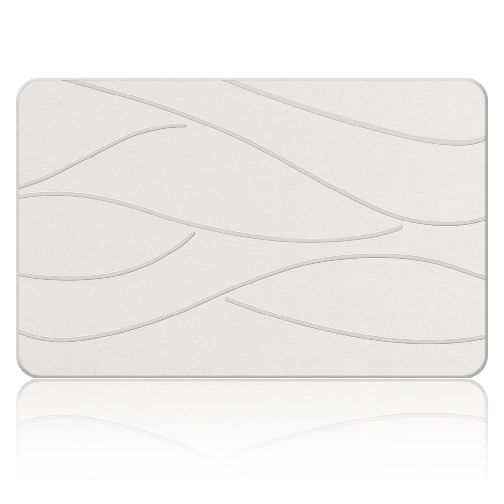 VEELOIM Stone Bath Mat, Diatomaceous Earth Bath Mat, Shower Mat Grey