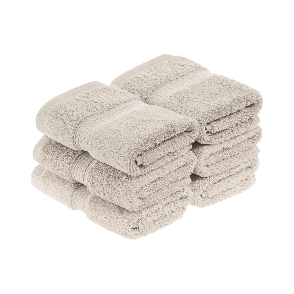 SUPERIOR Egyptian Cotton Plush & Absorbent, Hand Towel Set of 4, Cream