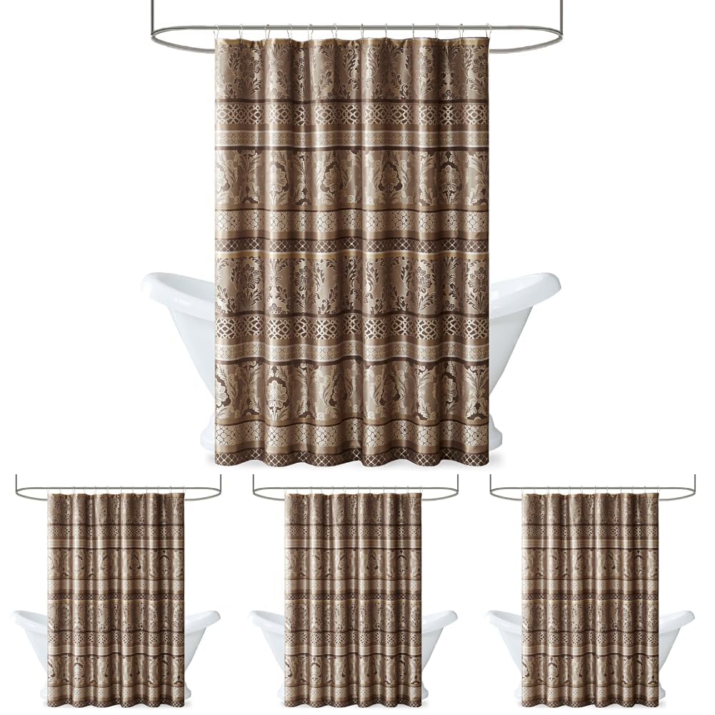 Madison Park Taupe Shower Curtain, 72"x72"