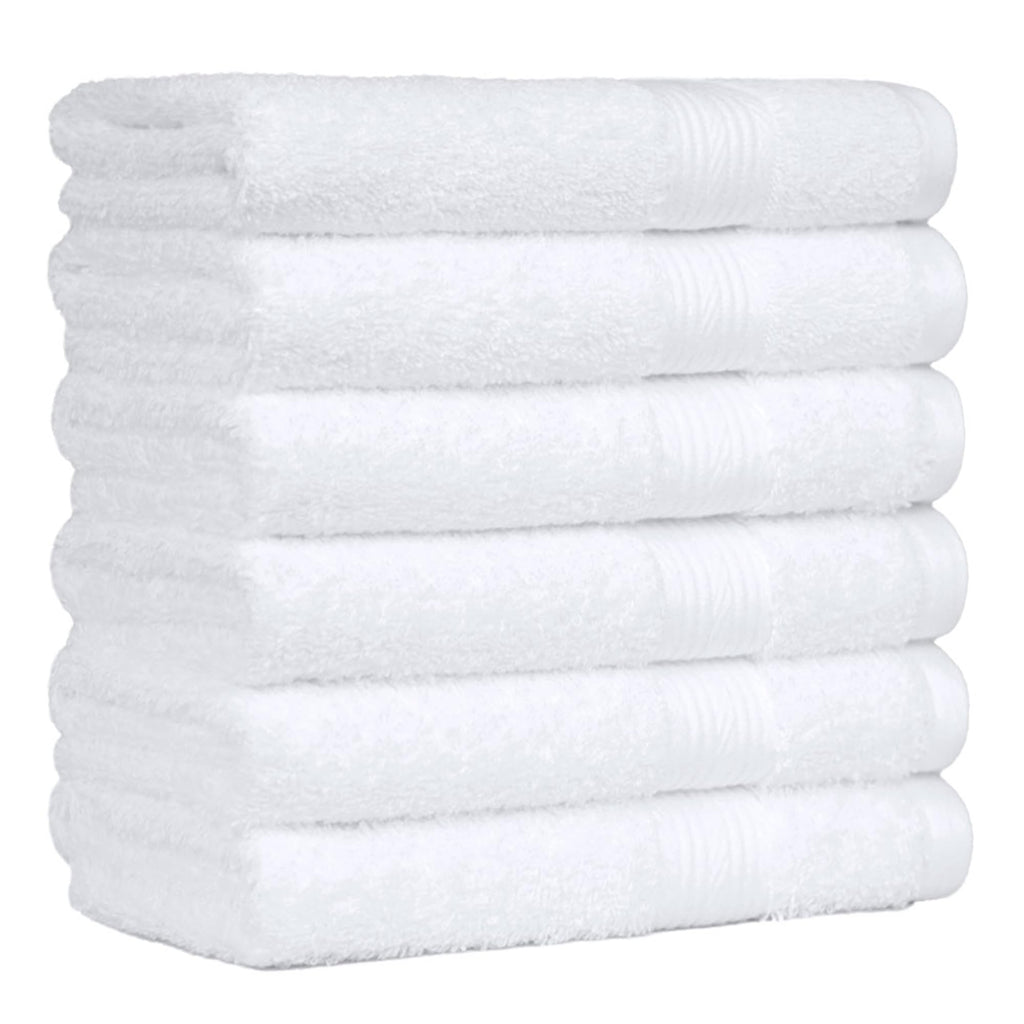 Amazon Basics 6-Piece Fade-Resistant 100% Cotton Towel Set for Bathroom, Soft and Absorbent, 2 Bath Towels, 2 Hand Towels, 2 Washcloths, Gray