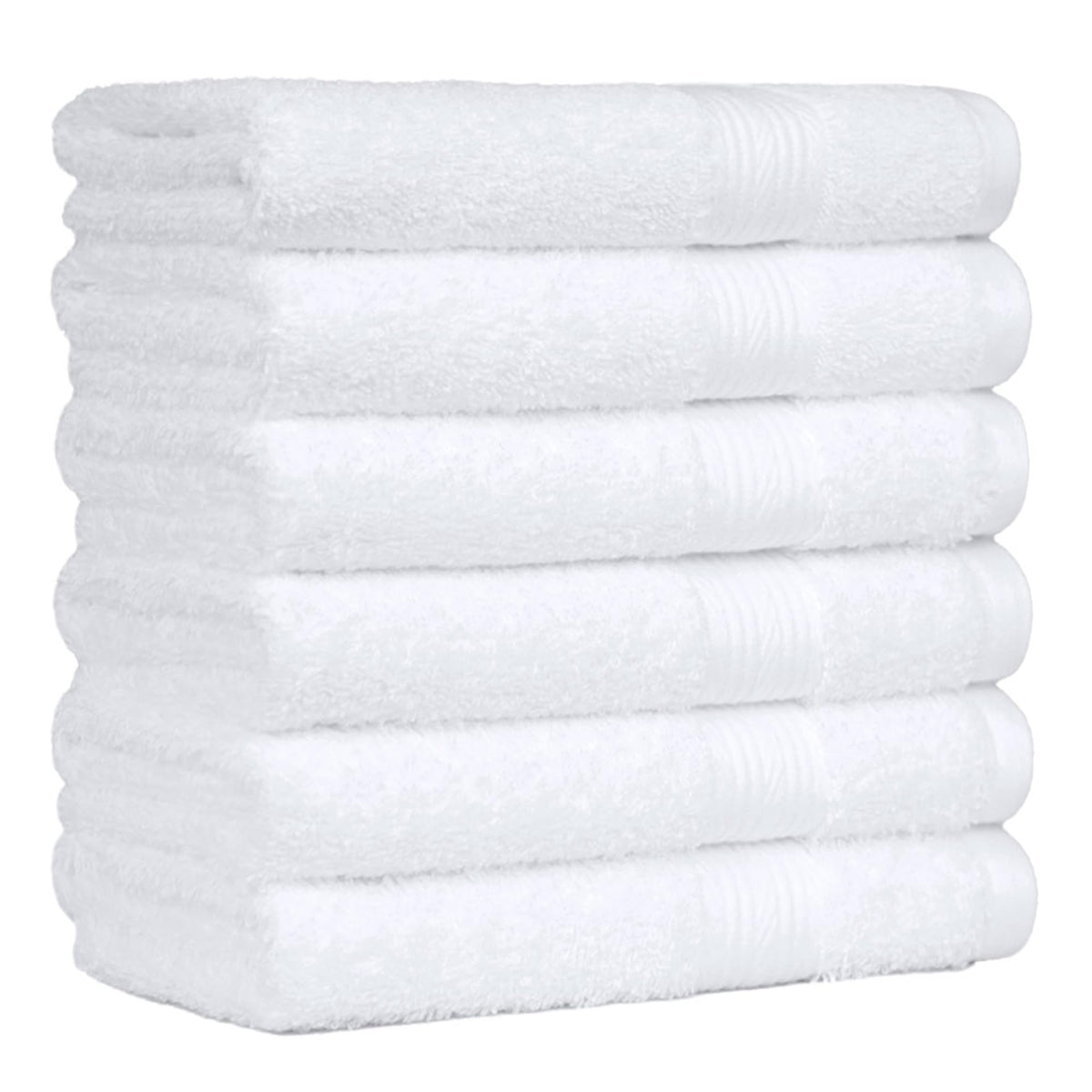 Amazon Basics 6-Piece Fade-Resistant 100% Cotton Towel Set for Bathroom, Soft and Absorbent, 2 Bath Towels, 2 Hand Towels, 2 Washcloths, Gray