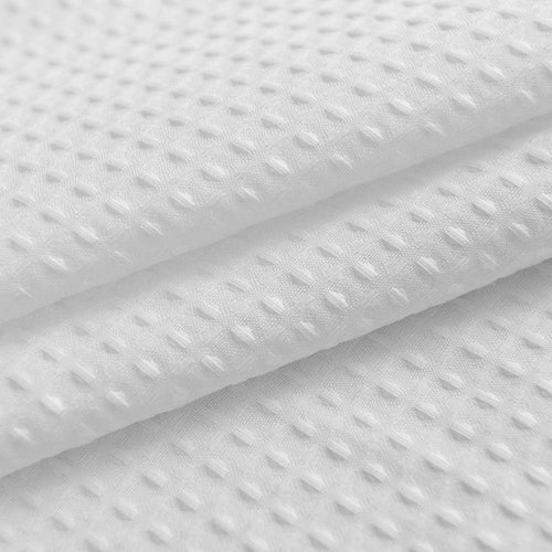 Barossa Design 42x84 Extra Long Stall Shower Curtain Waffle Weave White