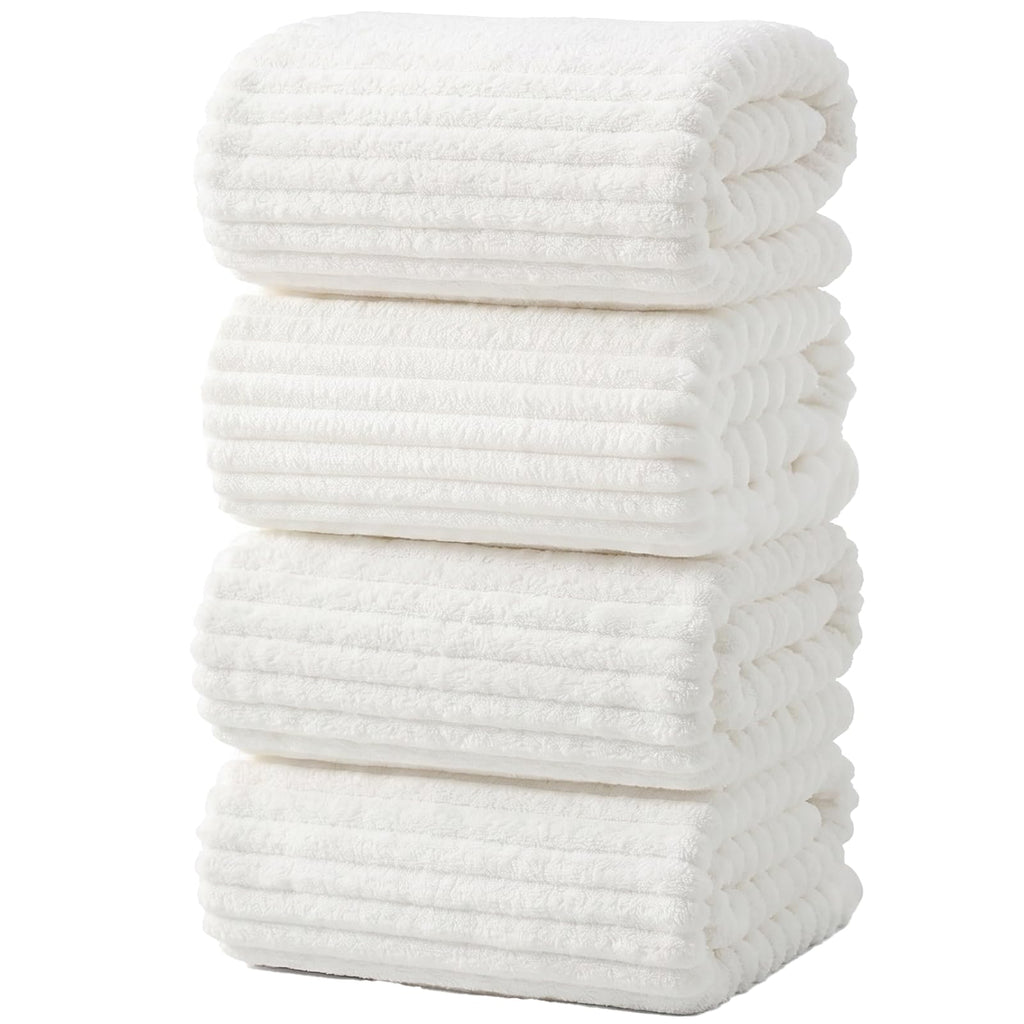 6 PC Bath Towel Set, 40"x80" Oversized Bath Sheets, Olive Green