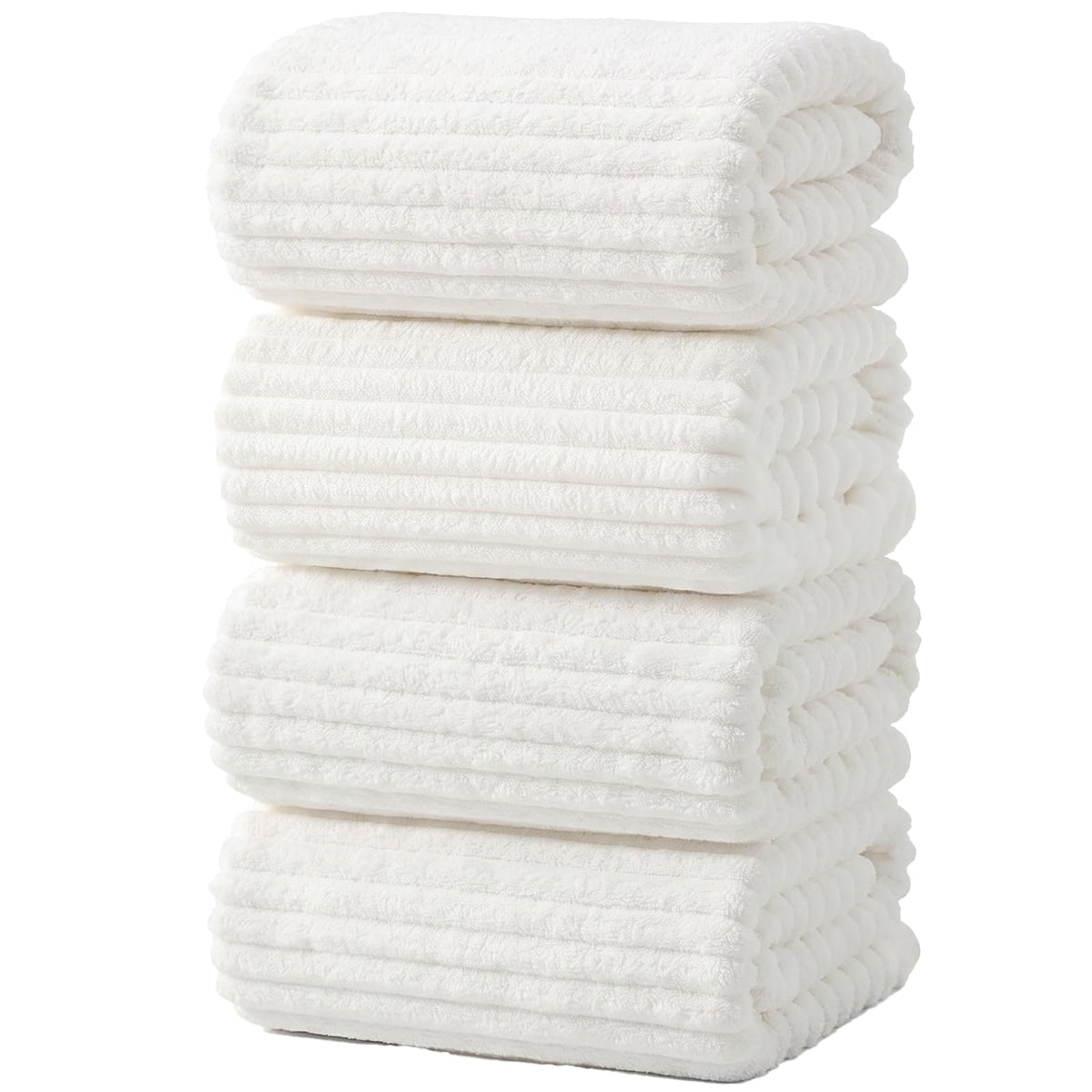 6 PC Bath Towel Set, 40"x80" Oversized Bath Sheets, Olive Green