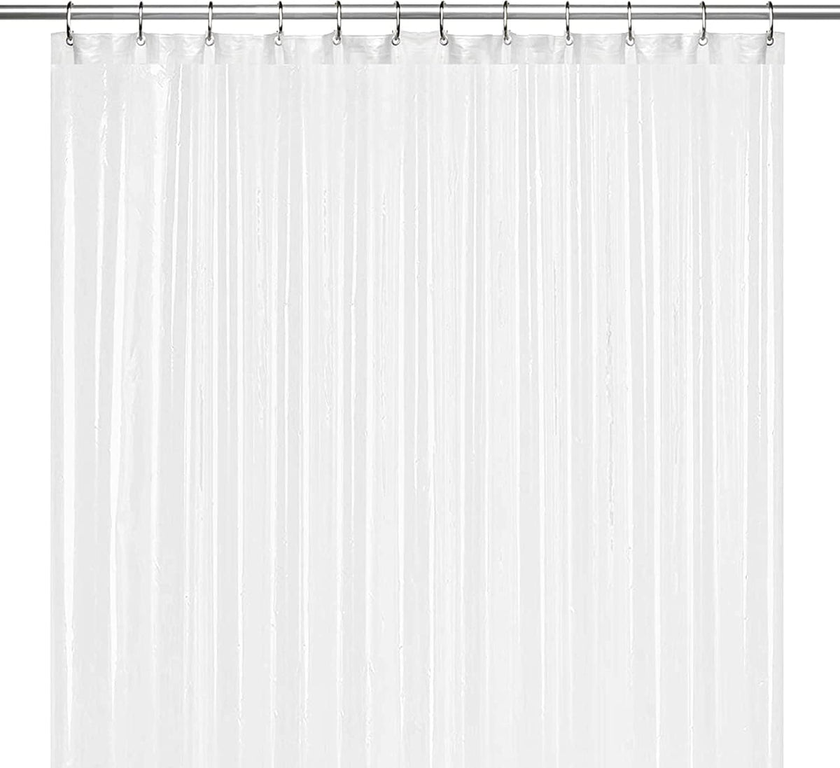 LiBa Shower Curtain PEVA 8G, 72x72 Inch Waterproof Frosted