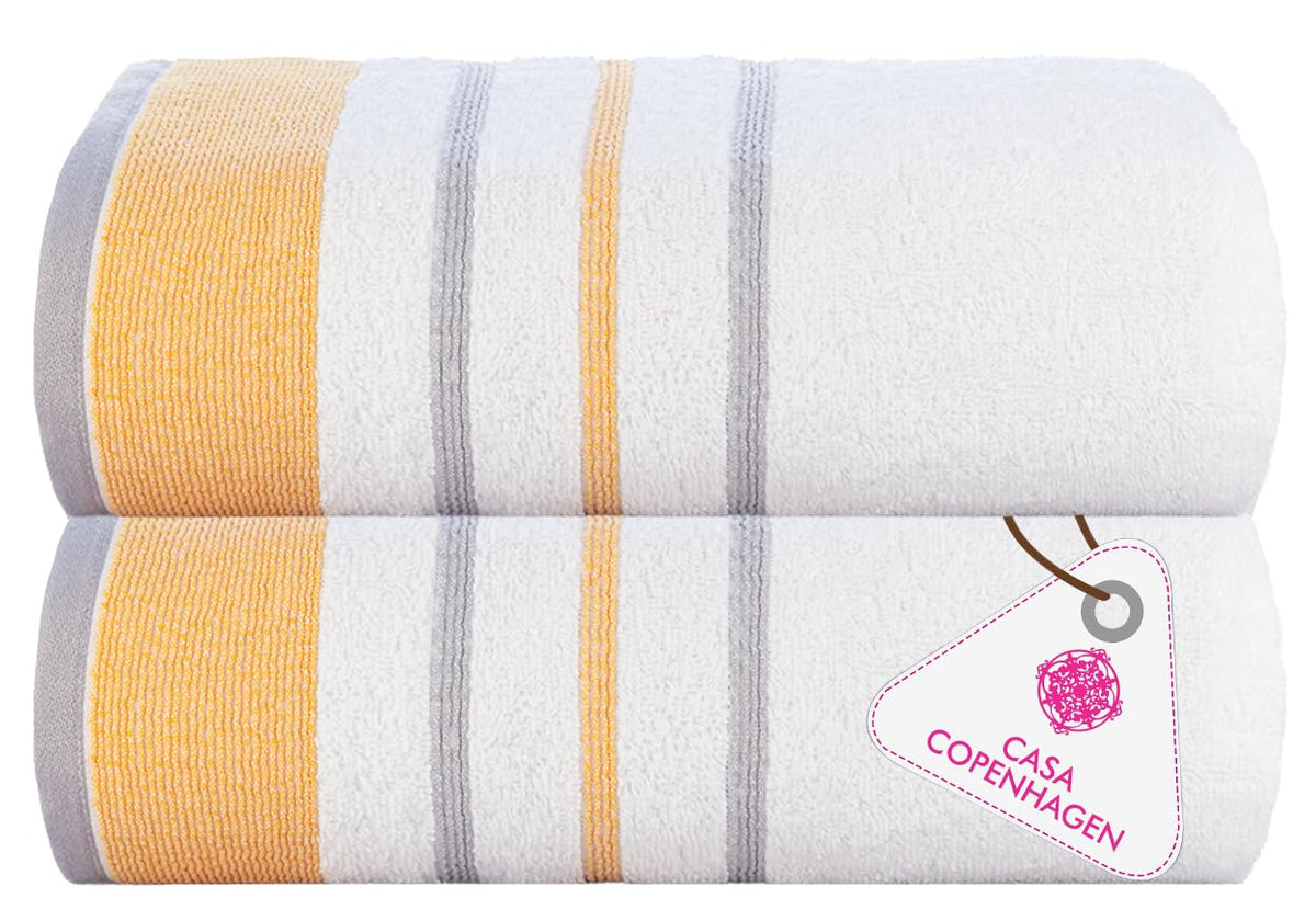 CASA COPENHAGEN 6pcs Bathroom Towel Gift Set, 600GSM, Dark Black