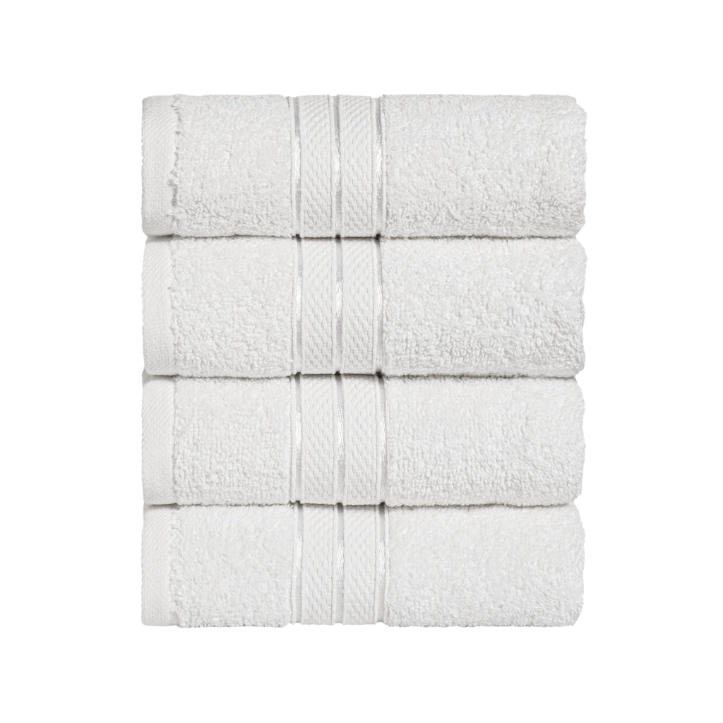 Elegant Comfort Luxury 6-Piece Towel Set, Premium Soft 100% Turkish Cotton, Three Line Popcorn Design 2 Bath Towels, 2 Hand Towels and 2 Washcloths Towel Set-Quick-Drying and Absorbent, Vibrant Orange