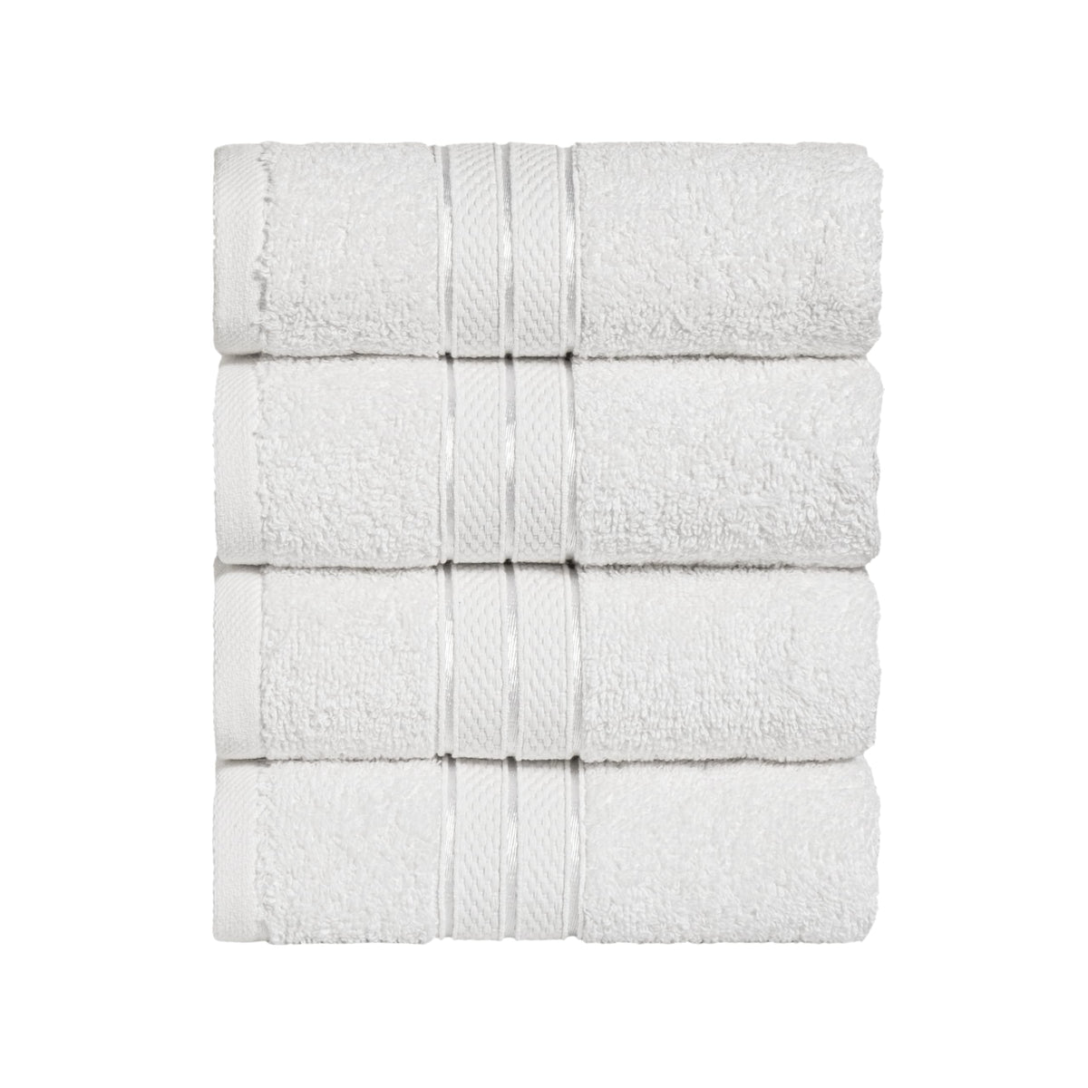 Elegant Comfort Luxury 6-Piece Towel Set, Premium Soft 100% Turkish Cotton, Three Line Popcorn Design 2 Bath Towels, 2 Hand Towels and 2 Washcloths Towel Set-Quick-Drying and Absorbent, Vibrant Orange