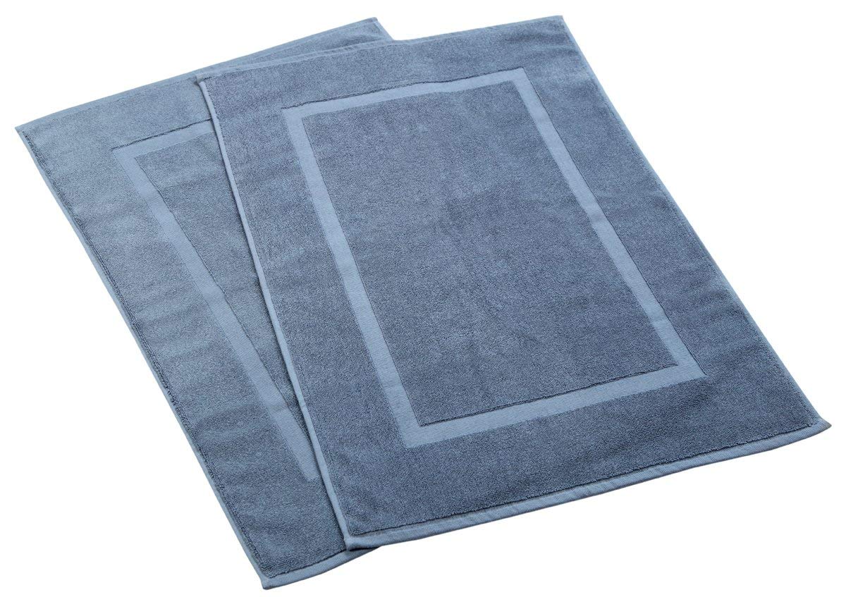 HILLFAIR 100% Cotton 24 Piece Bath Towels Set for Bathroom - Ocean Blue
