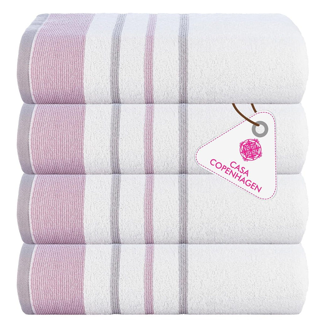 CASA COPENHAGEN 6pcs Bathroom Towel Gift Set, 600GSM, Dark Black