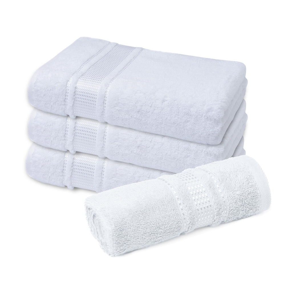 Melissa Linen Fingertip Towels 4 Pack, Aqua Green (Light Teal/Seafoam), 100% Turkish Cotton, Small Hand Towels for Face and Guest Bathroom, 12 x 18 in, Soft, Absorbent, Quick Dry, 550 GSM