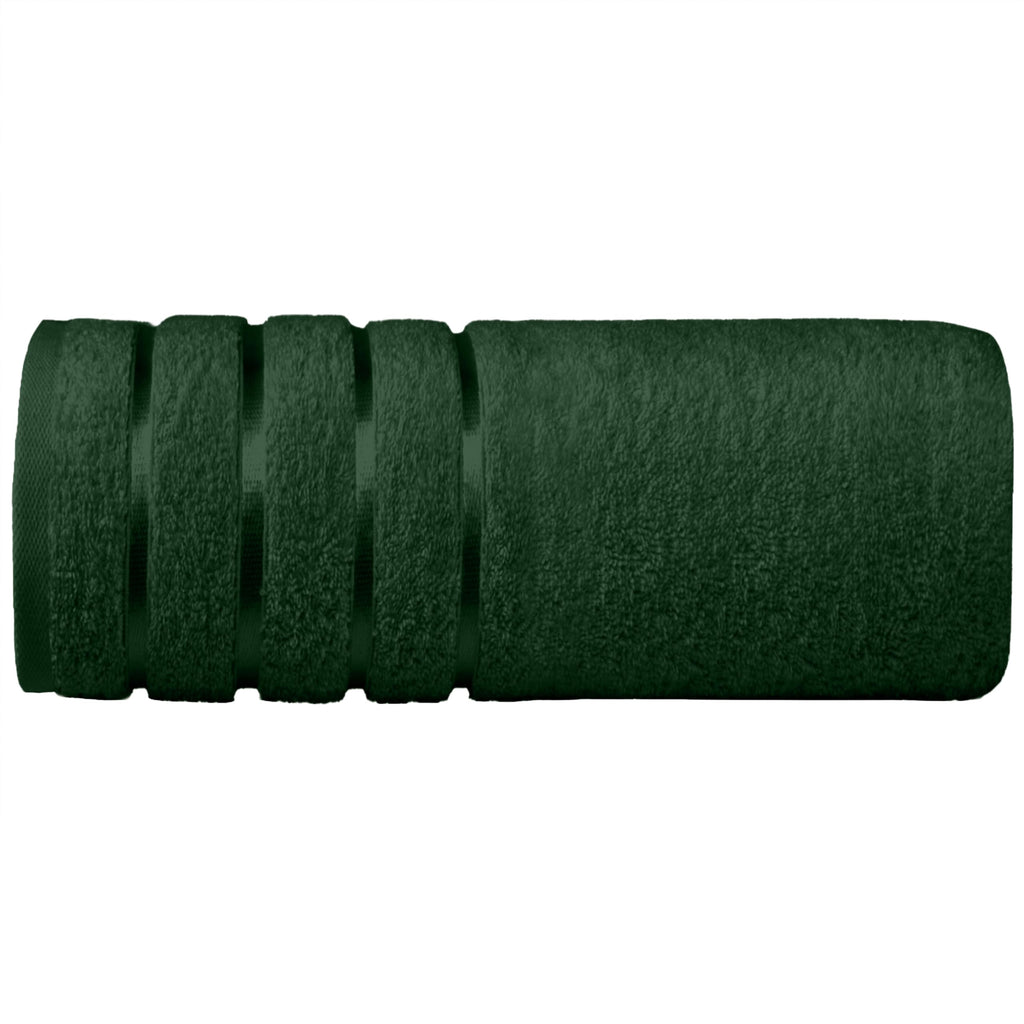 Elegant Comfort 4 Lines Viscose Stripe 6-Piece Premium Towel Set - 100% Turkish Cotton High Absorbent Luxury Bathroom Towels – Includes 2 Washcloths, 2 Hand Towels and 2 Bath Towels Set, Gold
