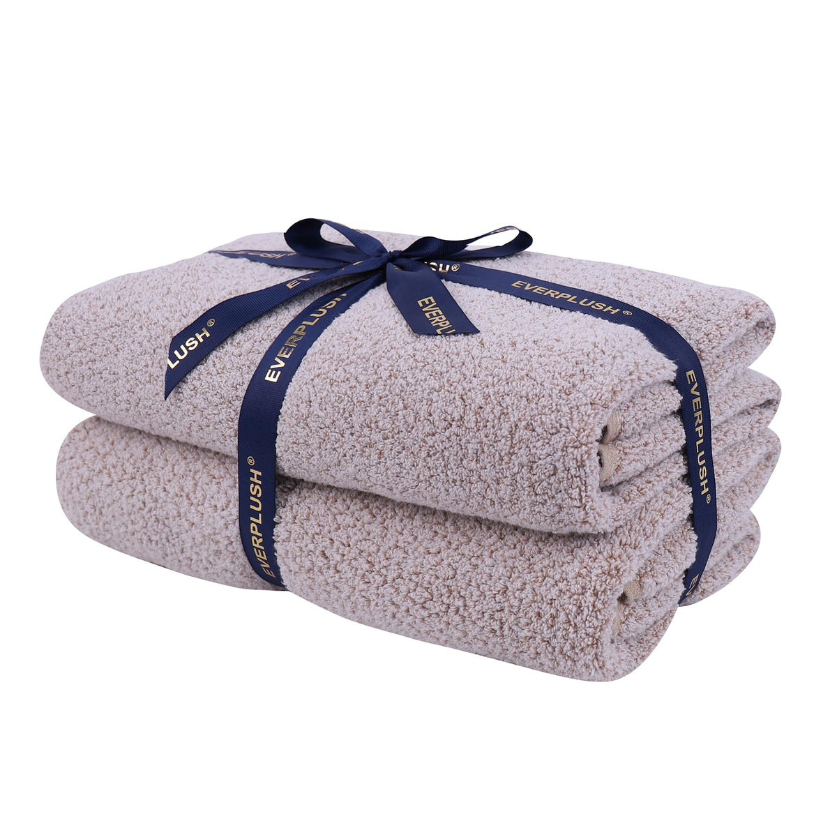 Everplush Diamond Jacquard 6 Pieces Bath Towel Set, Luxury Super Soft Oversized everplush Towels, Highly Absorbent Diamond Jacquard Quick Dry Bath Towel for Bathroom Grey Towel Set