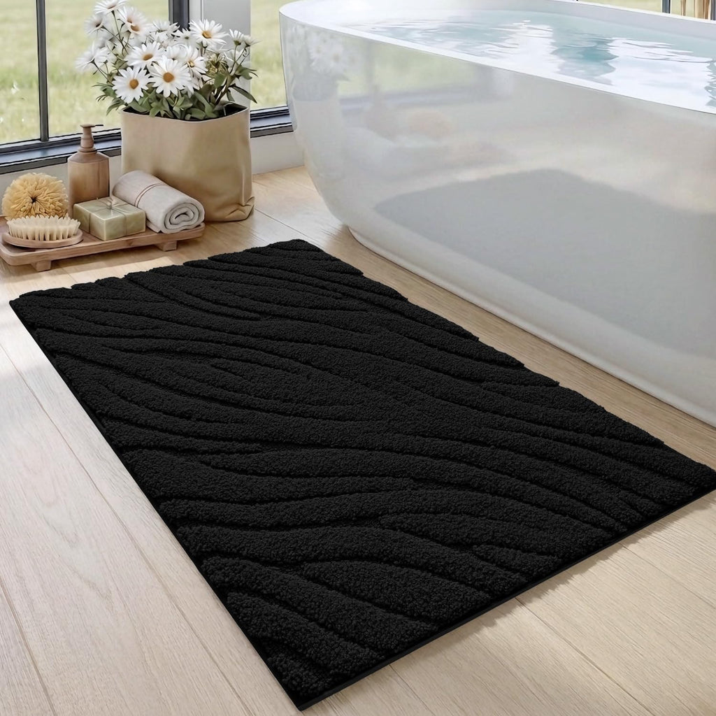 DEXI Bathroom Rugs Non Slip Washable, 36x24 Quick Dry Bath Mat, White