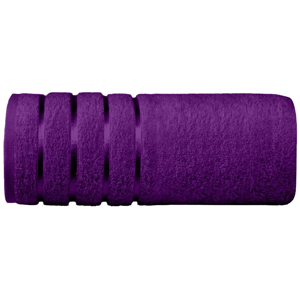 Elegant Comfort 4 Lines Viscose Stripe 6-Piece Premium Towel Set - 100% Turkish Cotton High Absorbent Luxury Bathroom Towels – Includes 2 Washcloths, 2 Hand Towels and 2 Bath Towels Set, Gold