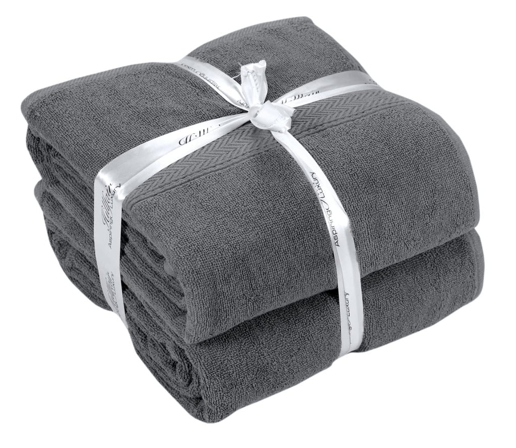 HILLFAIR 100% Cotton 24 Piece Bath Towels Set for Bathroom - Ocean Blue