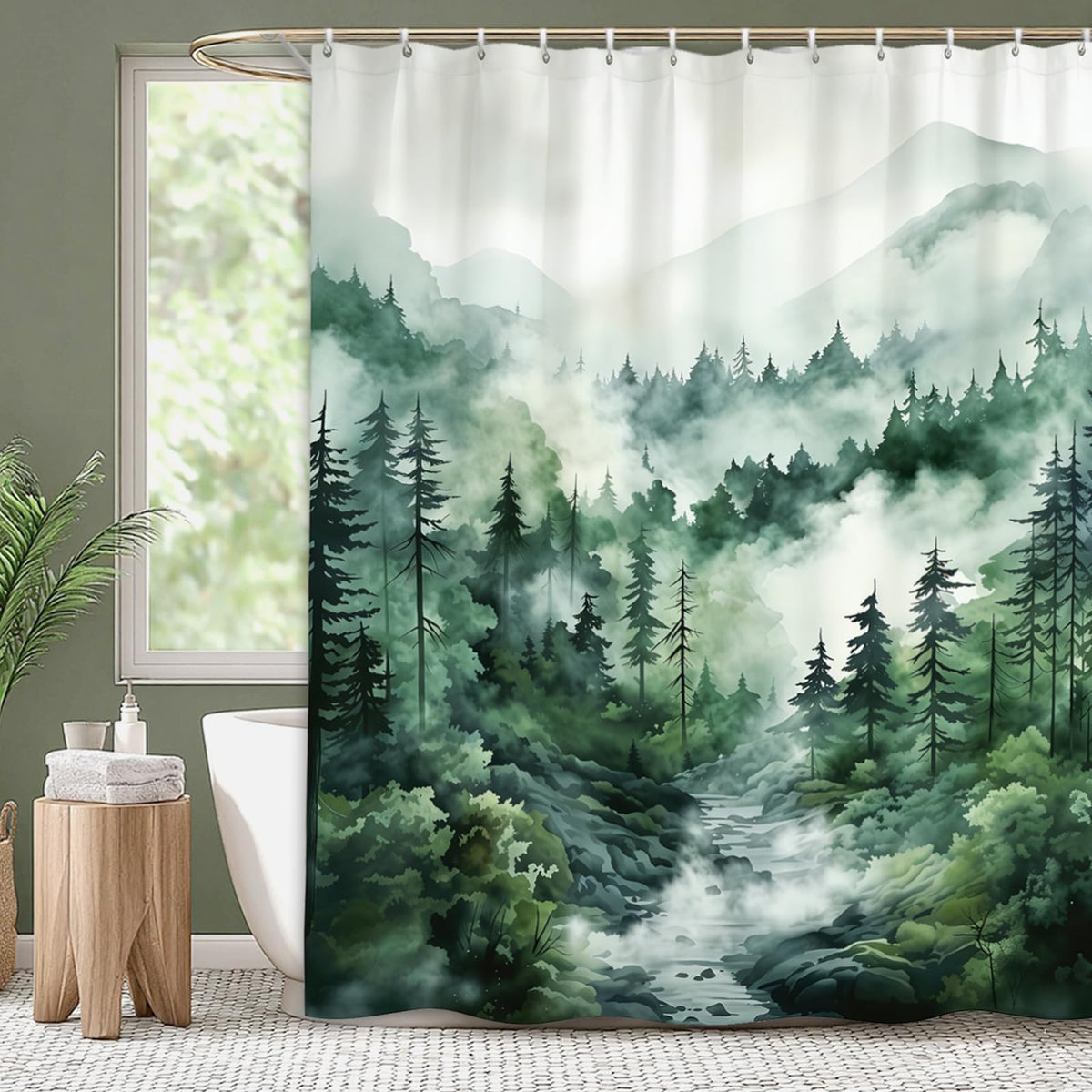 Halloween Shower Curtain Spooky Bathroom Cute Funny Shower Curtains Ghost Shower Curtain 72x72 Inch Waterproof Polyester Insulated Home Decor Set Halloween Bathroom Decor