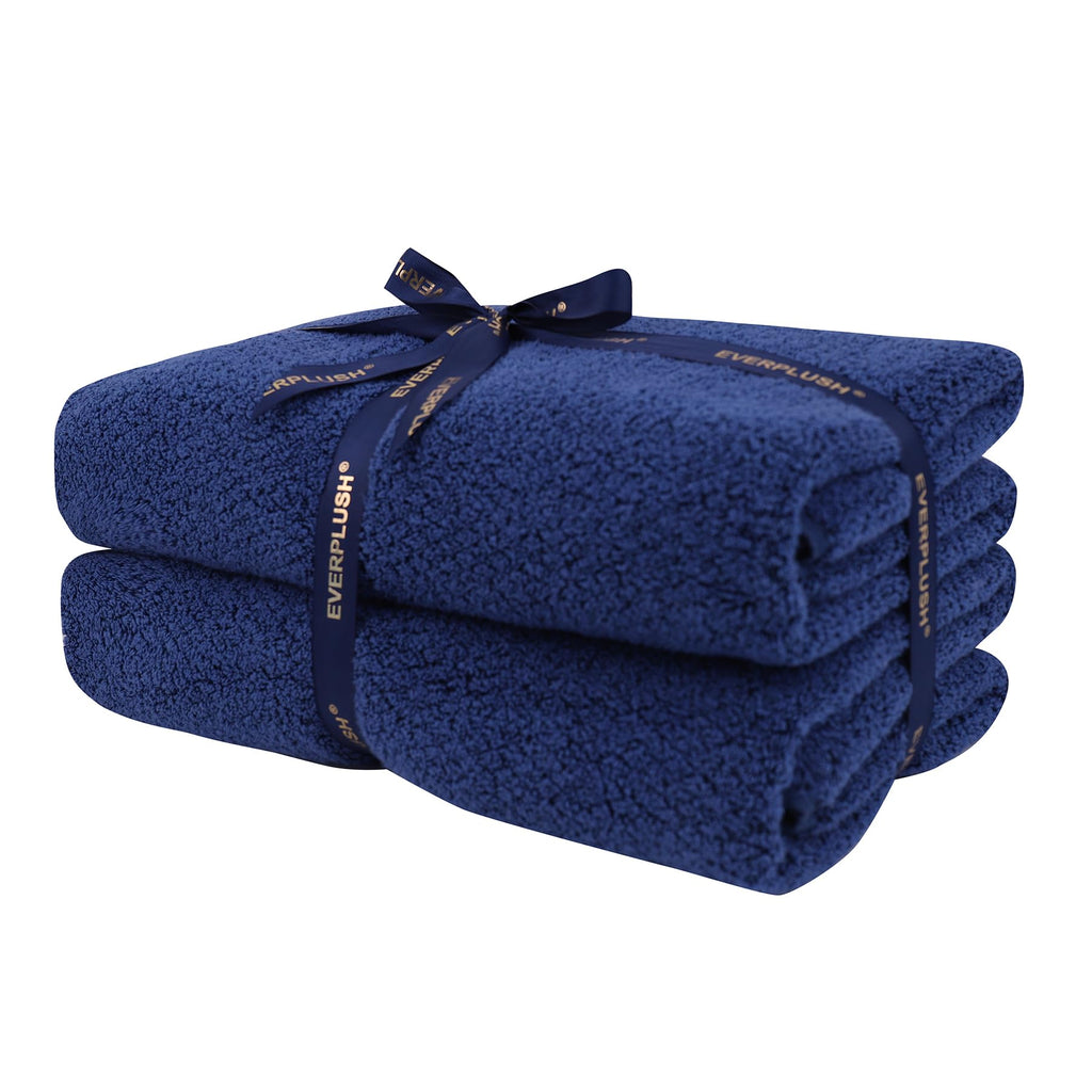 Everplush Diamond Jacquard 6 Pieces Bath Towel Set, Luxury Super Soft Oversized everplush Towels, Highly Absorbent Diamond Jacquard Quick Dry Bath Towel for Bathroom Grey Towel Set