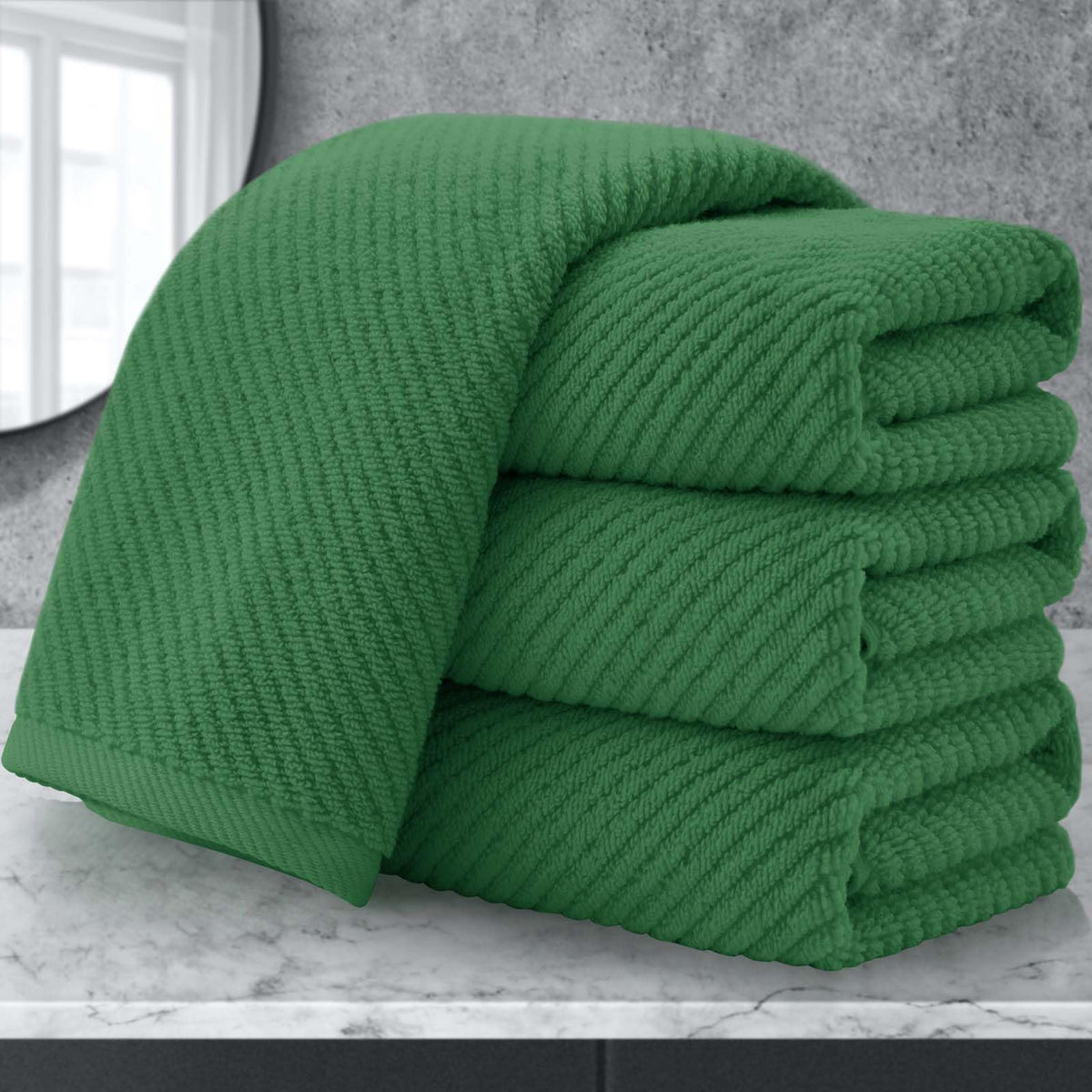 VOOVA & MOVAS Hand Towels for Barthroom, 18x28 in, Soft, Deep Turquoise