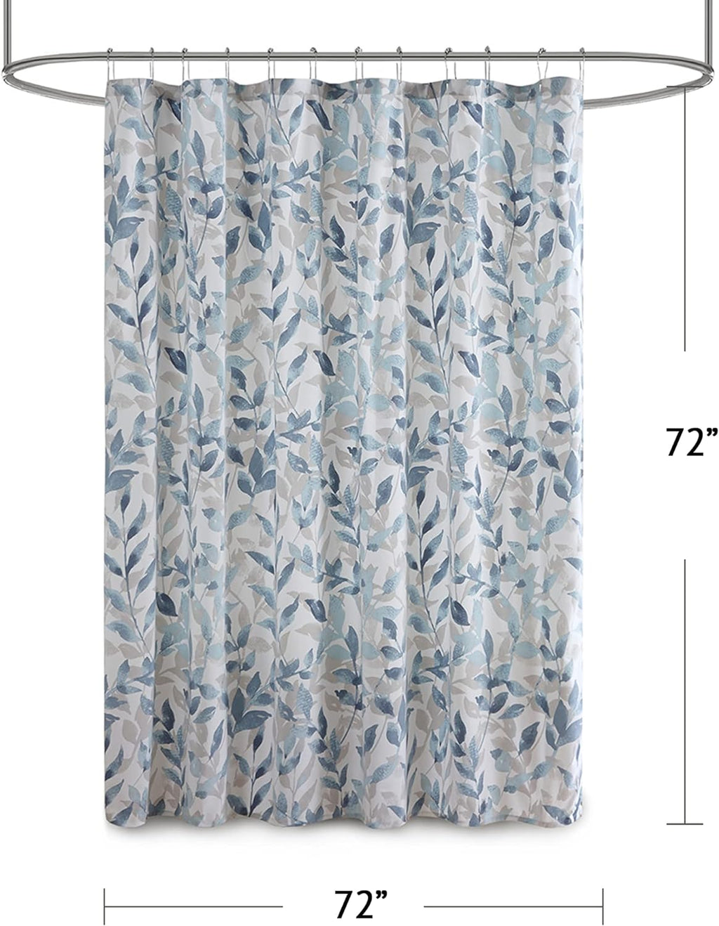 Madison Park Sofia Shower Curtain for Bathroom, 72 x 72, Blue