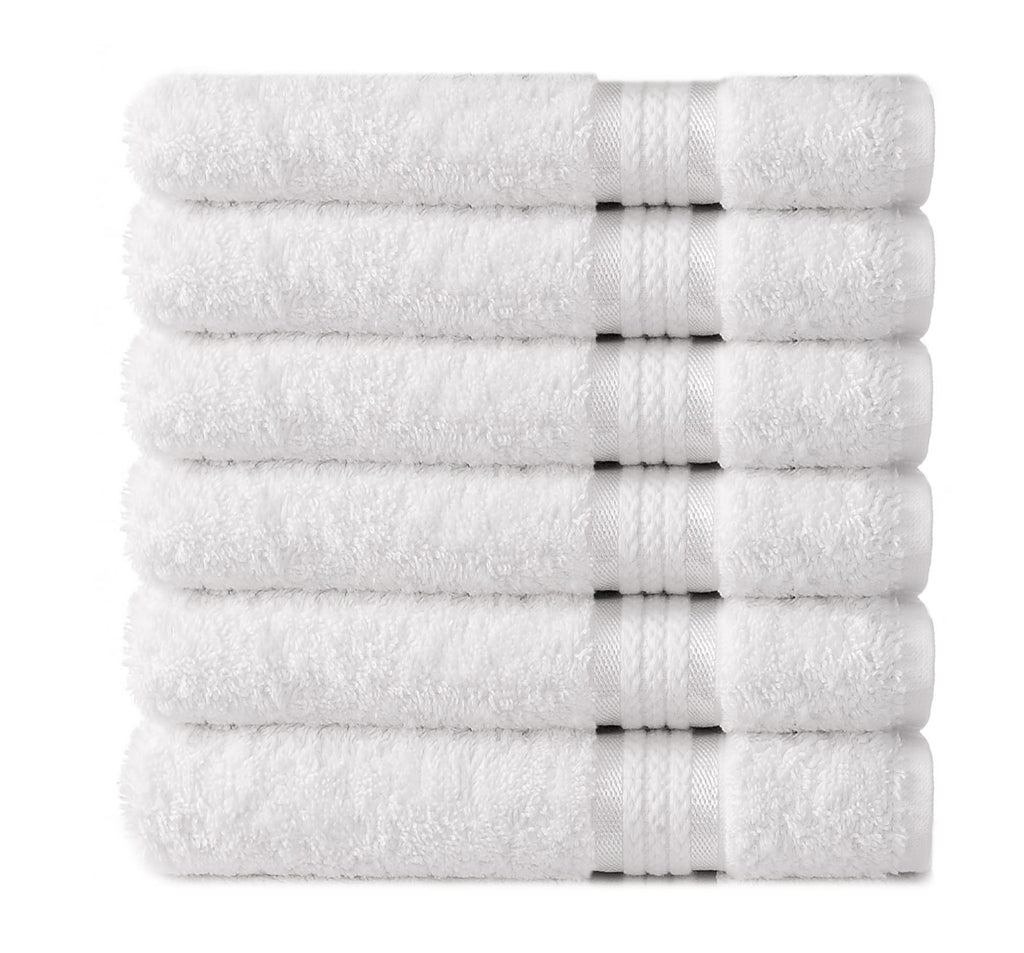 COTTON CRAFT Ultra Soft Hand Towels - 6 Pack 100% Ringspun Cotton Towel Set