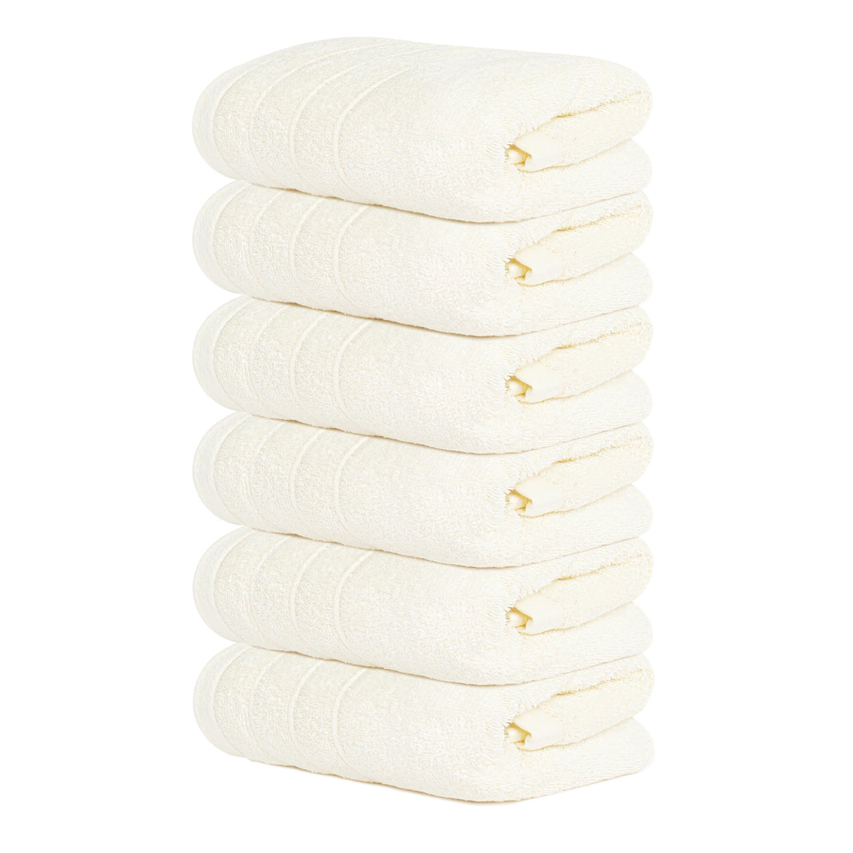 Tens Towels 6 Piece Hand Towels Set 16 x 28 Inches, Beige