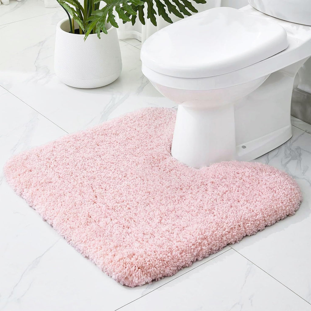 Microfiber Bathroom Rugs 24x17 Absorbent Soft Non Slip, Blue