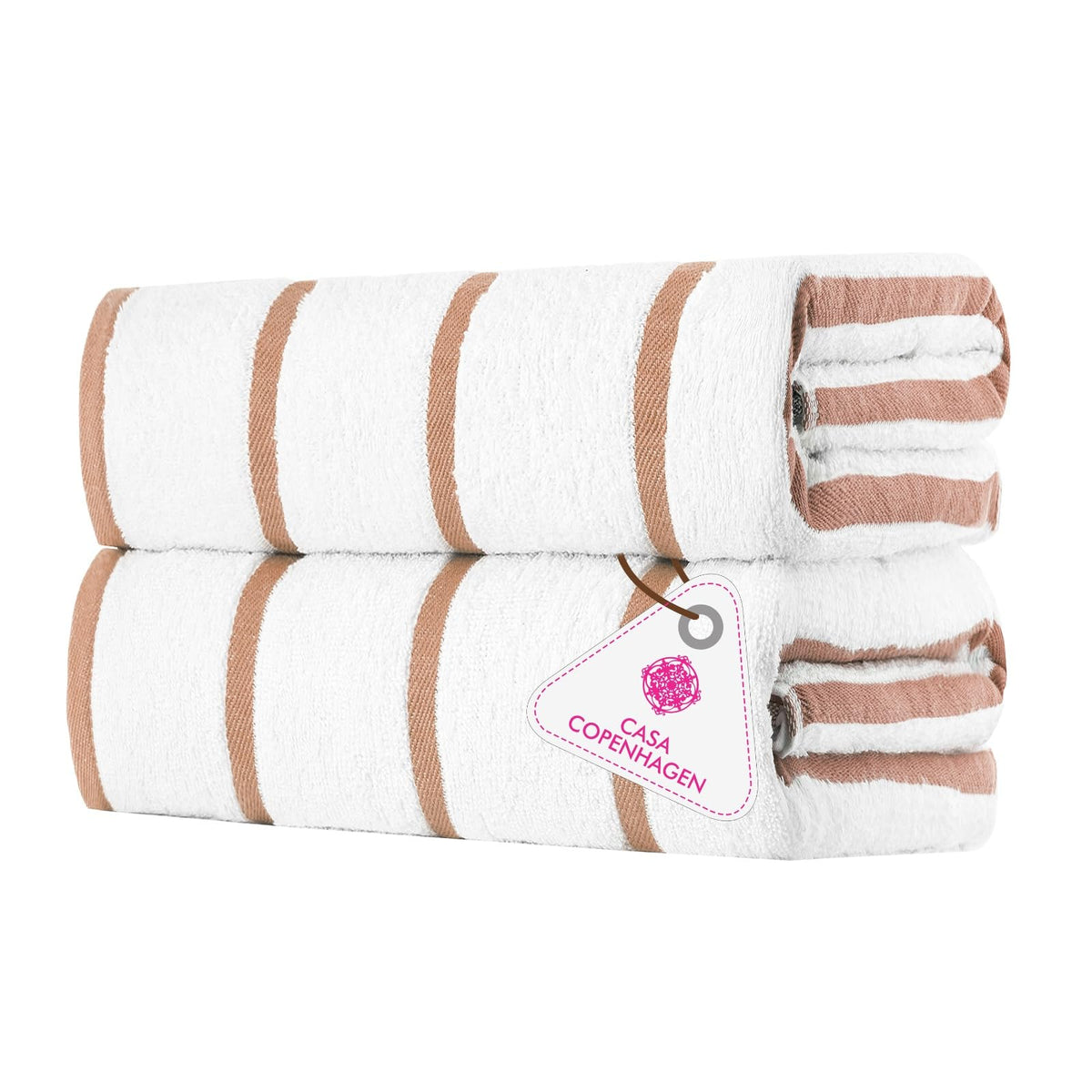 CASA COPENHAGEN 6pcs Bathroom Towel Gift Set, 600GSM, Dark Black