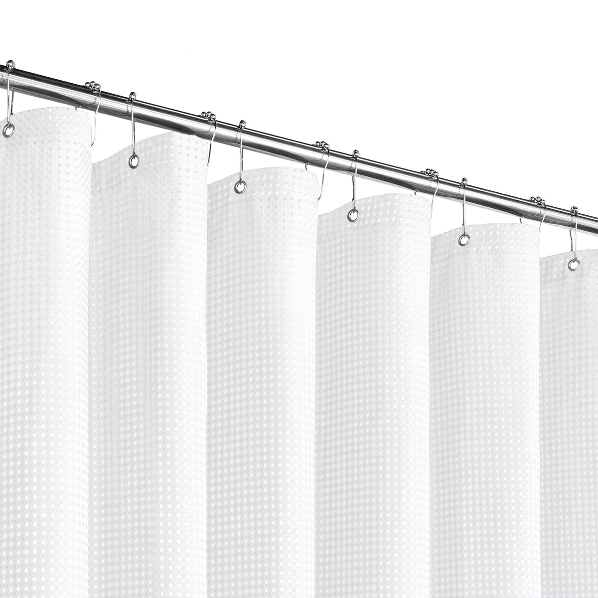Gibelle Black Cloth-Textured Shower Curtain, Hotel Style, 72x72