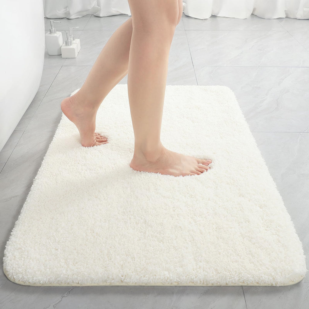 LOCHAS Bathroom Rug Runner 24x60 Inch, Bath Rugs Non Slip, Grey