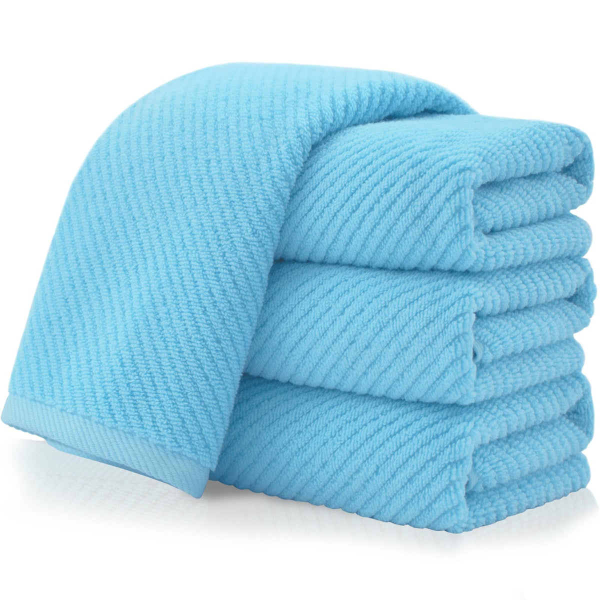 VOOVA & MOVAS Hand Towels for Barthroom, 18x28 in, Soft, Deep Turquoise