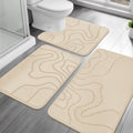 YIHOUSE Memory Foam Bathroom Rugs Sets 2 Piece, 17"x24"+20"x46", Dark Grey