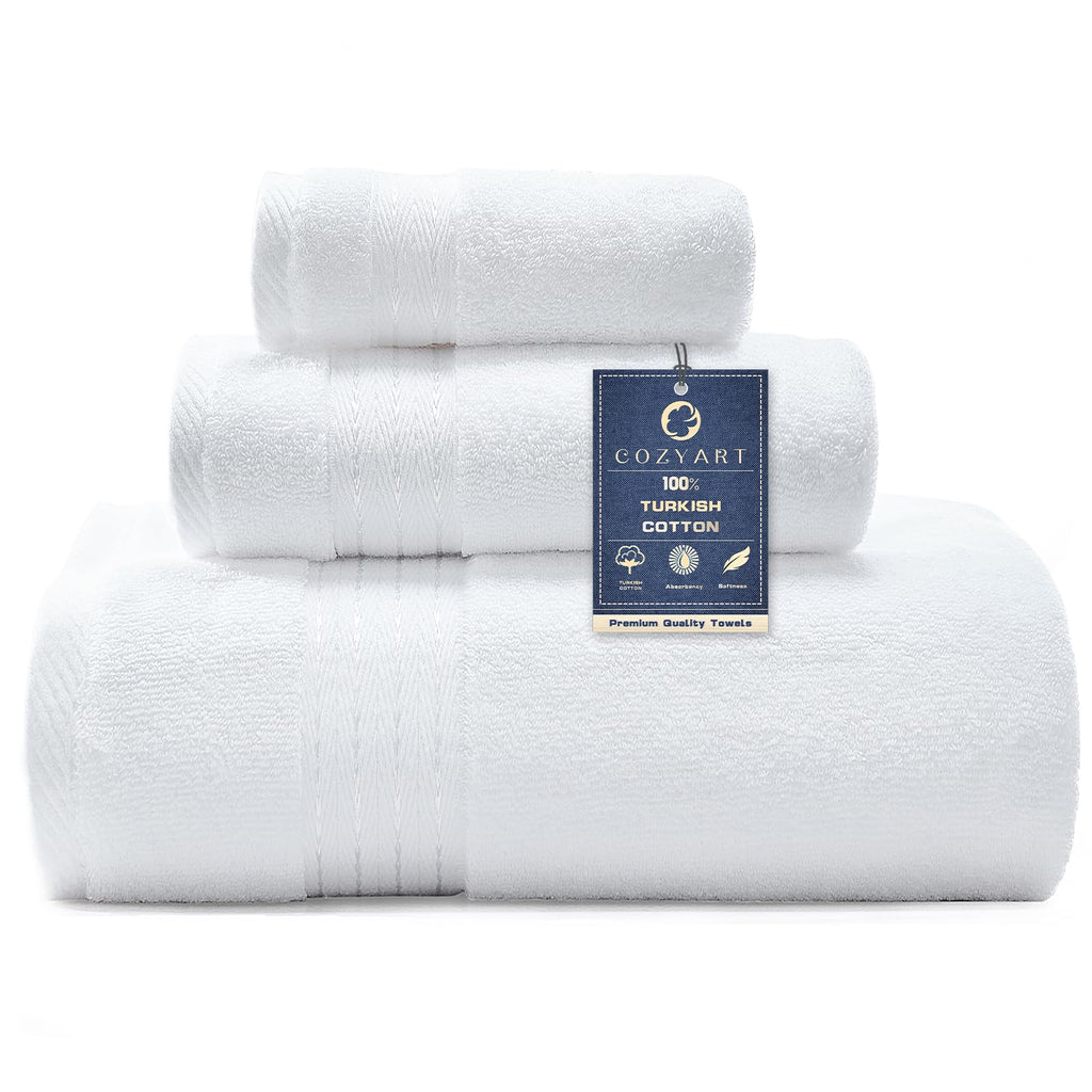 COZYART Luxury Bath Towel Set 6 Pcs, Burnt Orange 100% Turkish Cotton