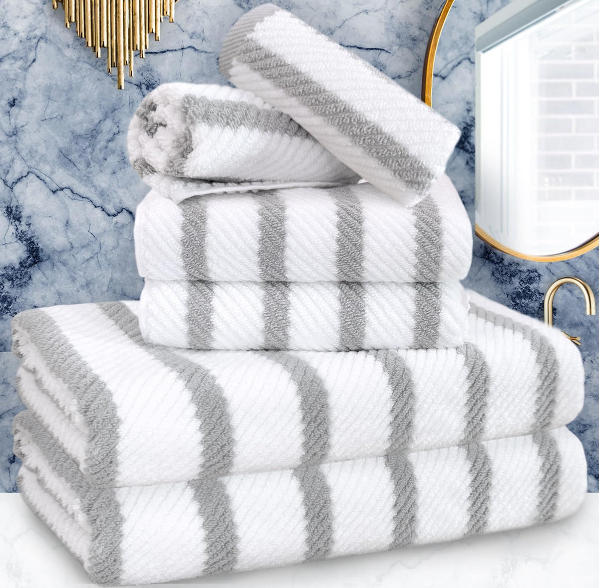 VOOVA & MOVAS Hand Towels for Barthroom, 18x28 in, Soft, Deep Turquoise
