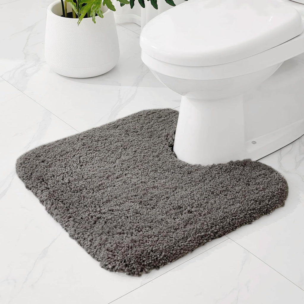 Microfiber Bathroom Rugs 24x17 Absorbent Soft Non Slip, Blue