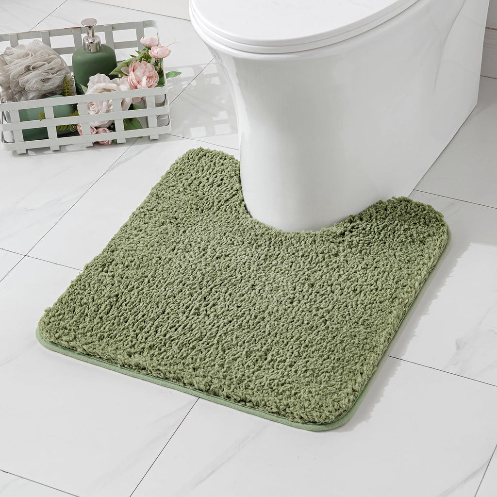 MIULEE Dark Purple Bathroom Rugs Soft Small Microfiber Bath Mat 16x24 Inch