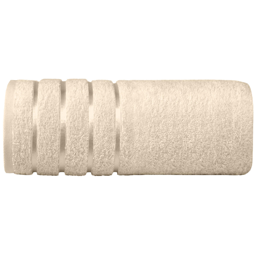 Elegant Comfort 4 Lines Viscose Stripe 6-Piece Premium Towel Set - 100% Turkish Cotton High Absorbent Luxury Bathroom Towels – Includes 2 Washcloths, 2 Hand Towels and 2 Bath Towels Set, Gold