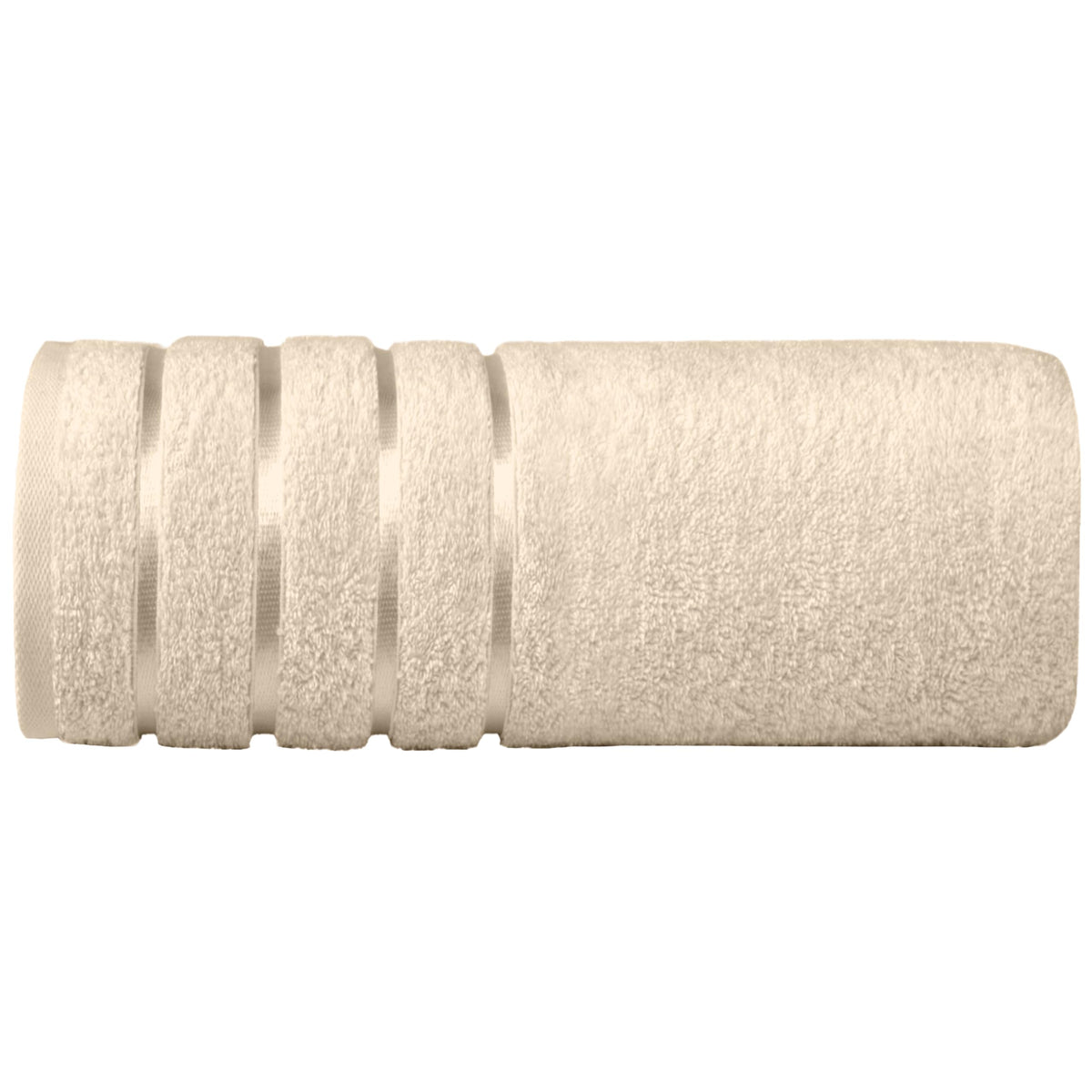 Elegant Comfort 4 Lines Viscose Stripe 6-Piece Premium Towel Set - 100% Turkish Cotton High Absorbent Luxury Bathroom Towels – Includes 2 Washcloths, 2 Hand Towels and 2 Bath Towels Set, Gold