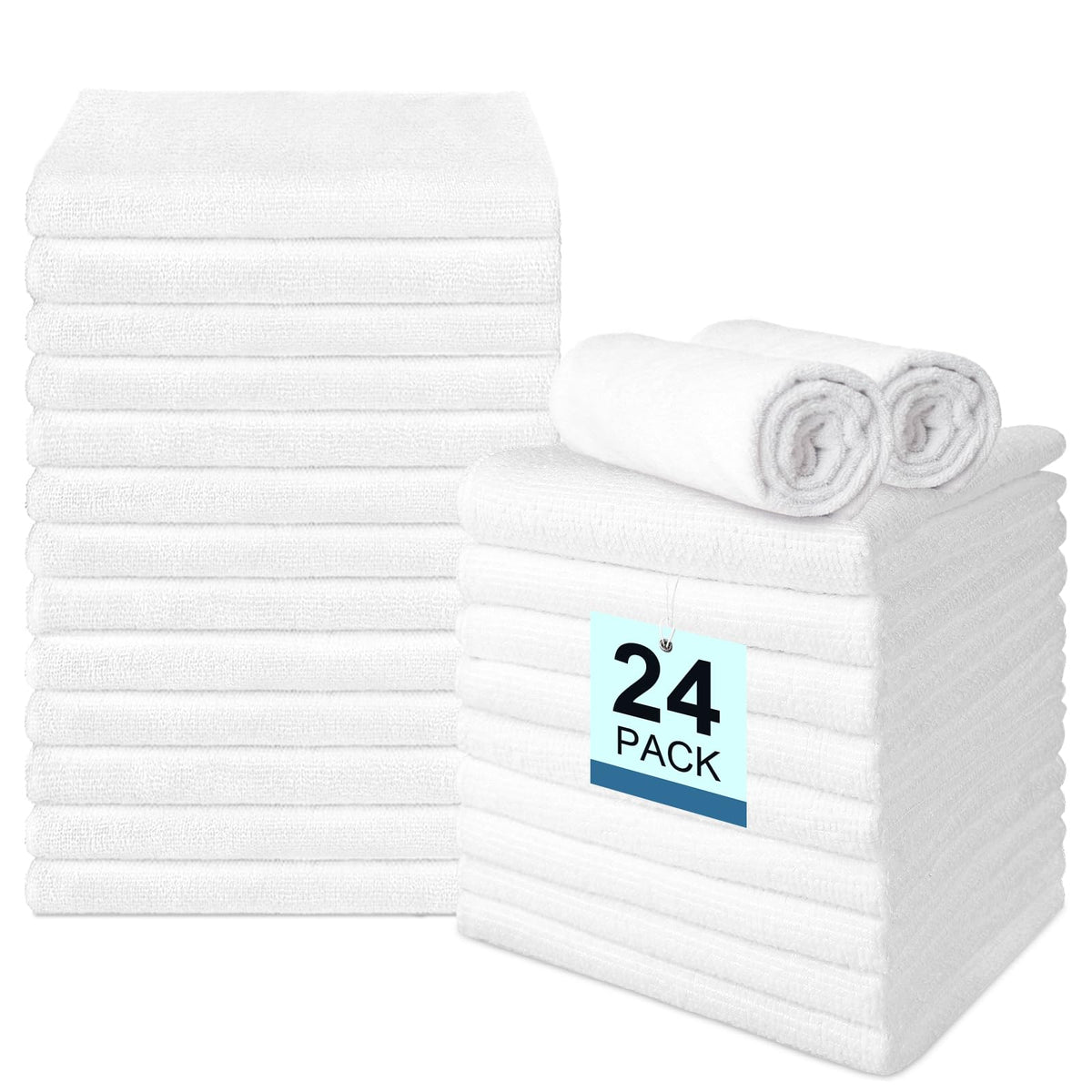 UNIMADE 24 Pack Salon Towels - Highly Absorbent Hand Towels