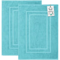 Feather & Stitch 100% Cotton Bath Mats 2 Piece 30x21 Inches, Grey
