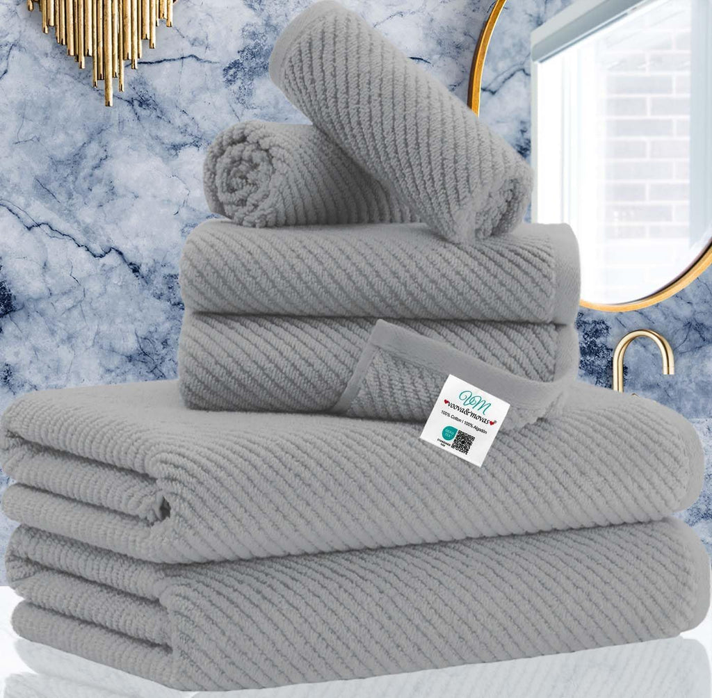 VOOVA & MOVAS Hand Towels for Barthroom, 18x28 in, Soft, Deep Turquoise