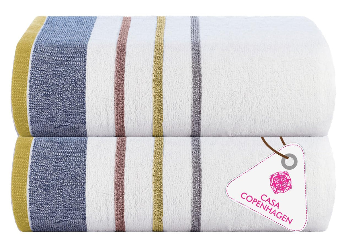 CASA COPENHAGEN 6pcs Bathroom Towel Gift Set, 600GSM, Dark Black