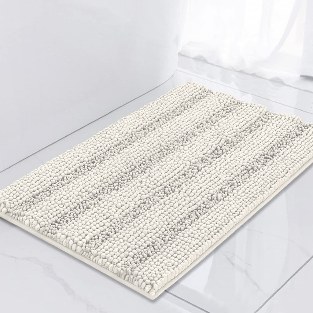 Turquoize Bathroom Runner Rug 17"x47", Soft Absorbent Chenille Bath Rug
