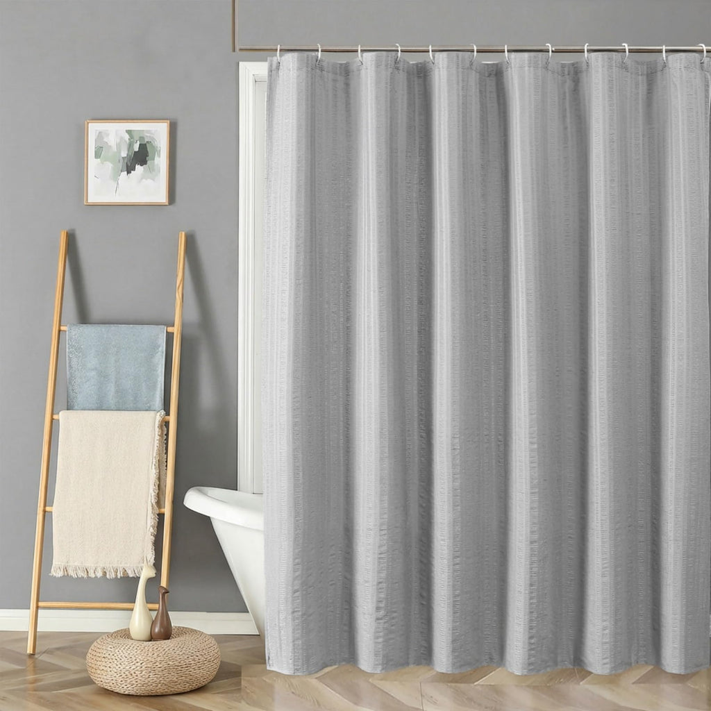 Aiyufeng Moga Navy Blue Fabric Shower Curtains for Bathroom - Blue Hotel Spa Polyester Cloth Bath Curtain with 12 Holes, 72x72, Machine Washable, Navy Blue