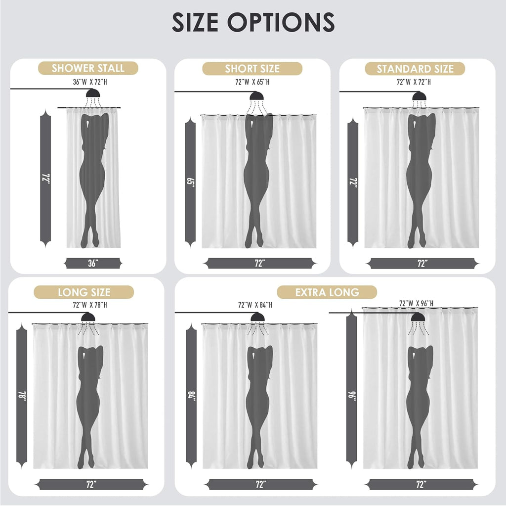 Madison Park Saben Shower Curtain for Bathroom, 72 x 72, Taupe/Black