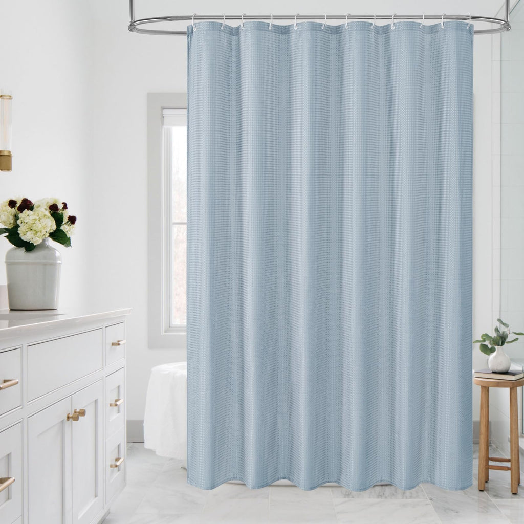 Sage Green Luxury Heavyweight Textured Fabric Shower Curtain Hotel,72x72